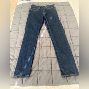 Vintage Levi’s “Big E” 501 Button Up Blue Denim Skinny Jeans